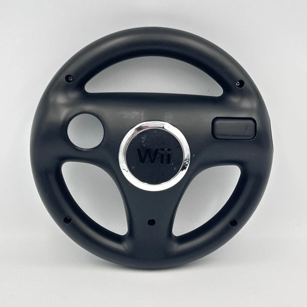 OEM Nintendo Wii Wheel Black RVL-074 Mario Kart Racing Controller Accessory